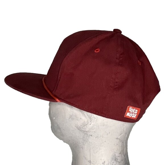 TOES on the NOSE Cap Hat Red Cord Logo So California Surf Surfer Beach sz OSFA - Picture 4 of 8